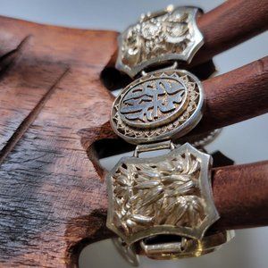 Vintage Chinese Four Season Silver Bracelet